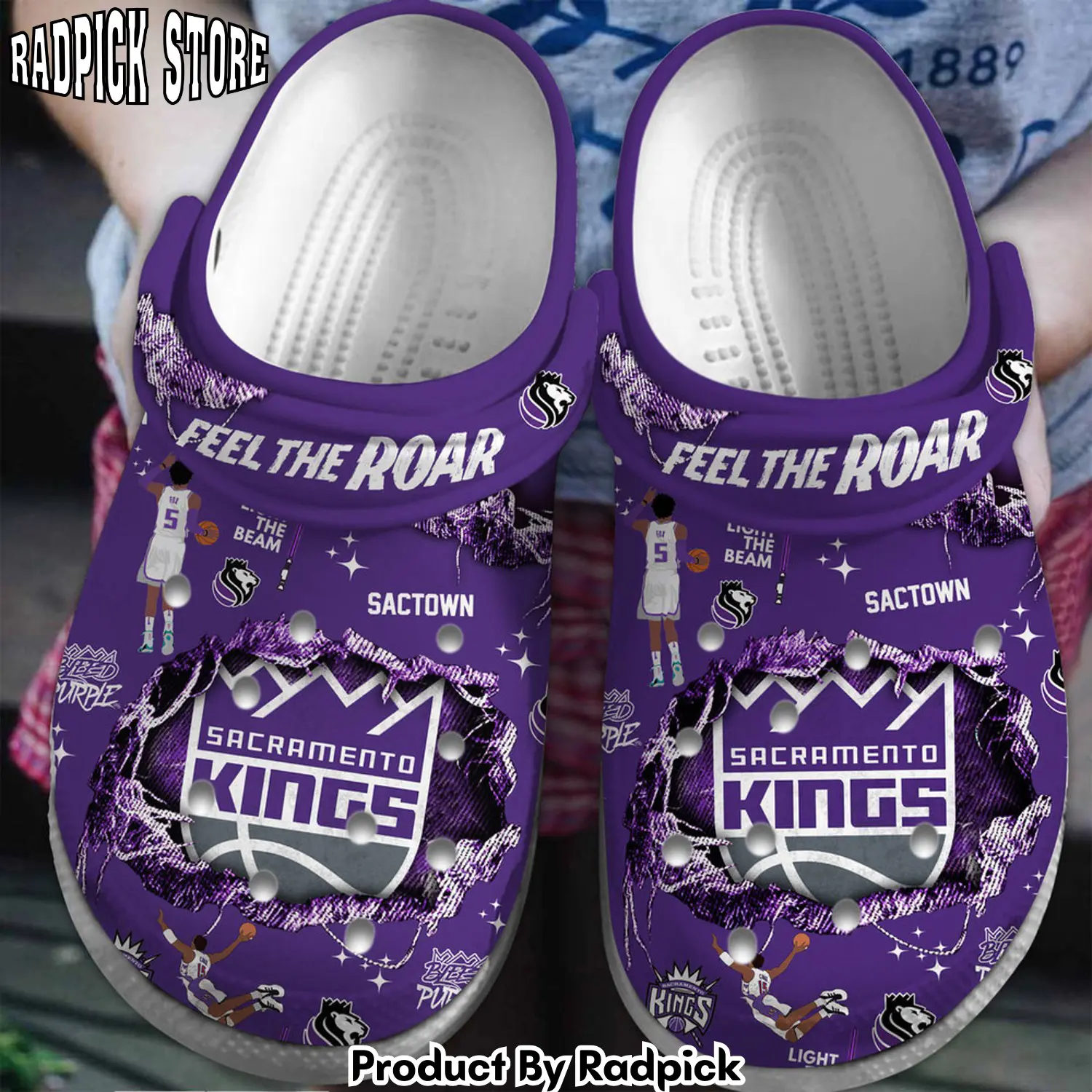 Radpick premium sacramento kings nba sport clogs shoes comfortable for men women rp6522133
